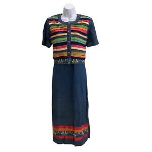 Vintage Country Wear Casuals Denim Dress Set